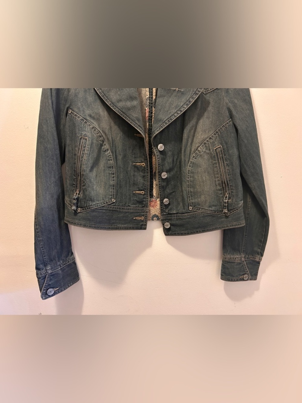 Sonoma Cropped Denim Jacket Women’s Small - Picture 5 of 8